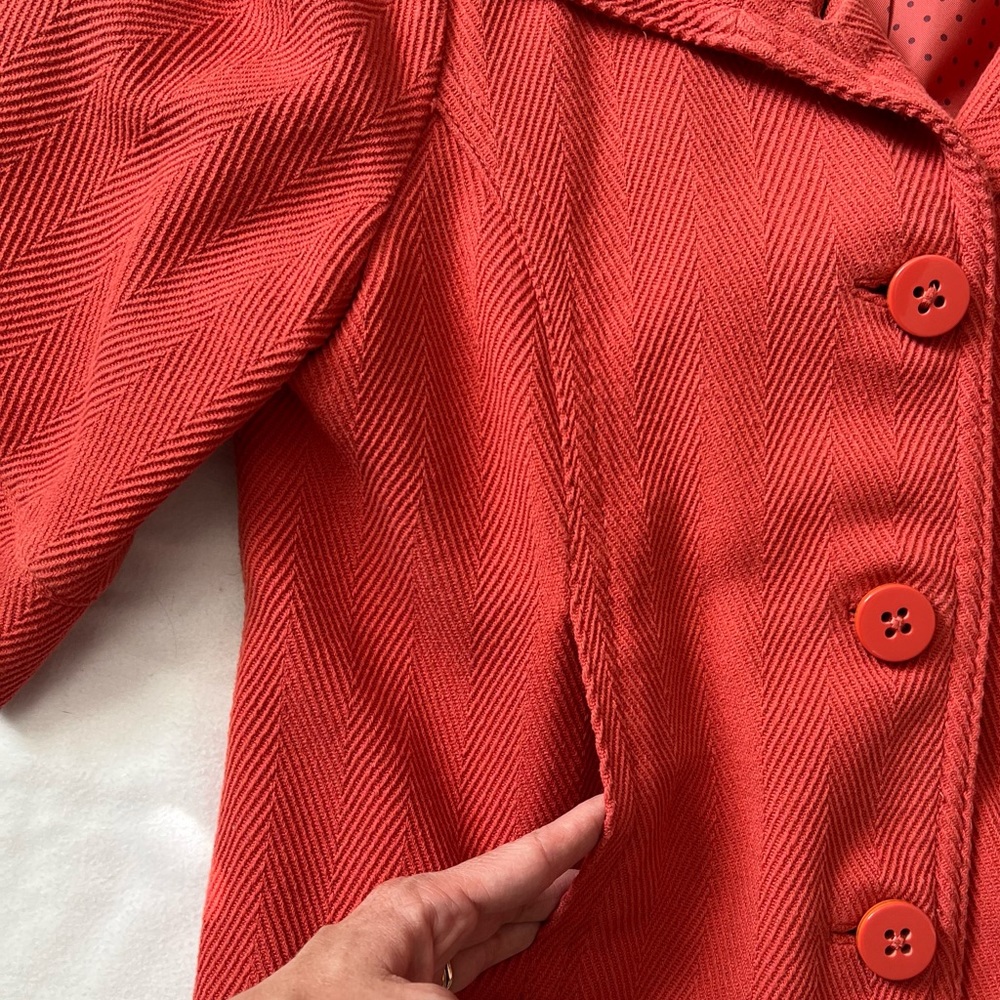 Fossil Button Up Cotton Twill Peacoat - image 5